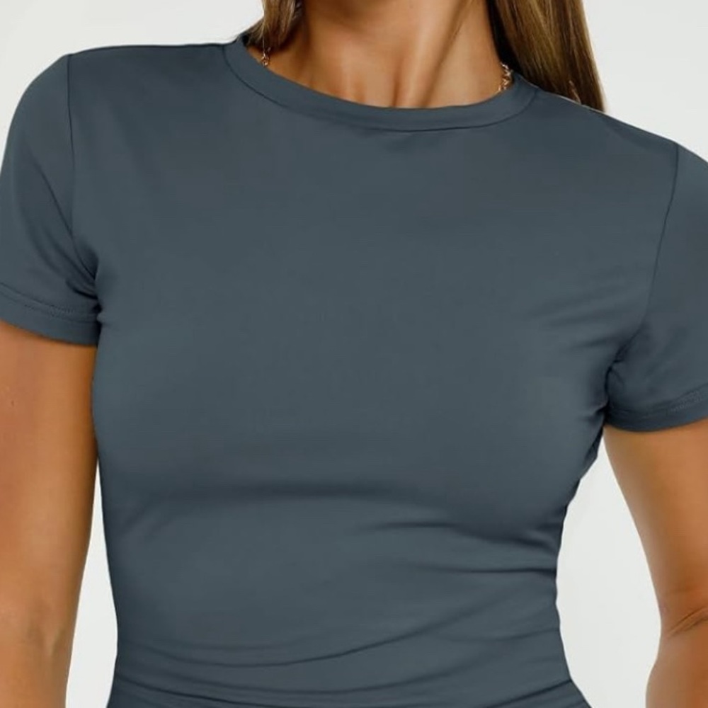 3 piece Buttery basic tee (black,blue grey, white)